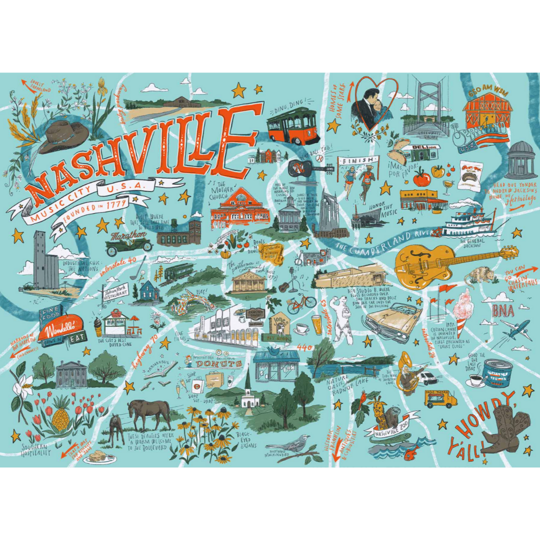 Nashville City Map Puzzle